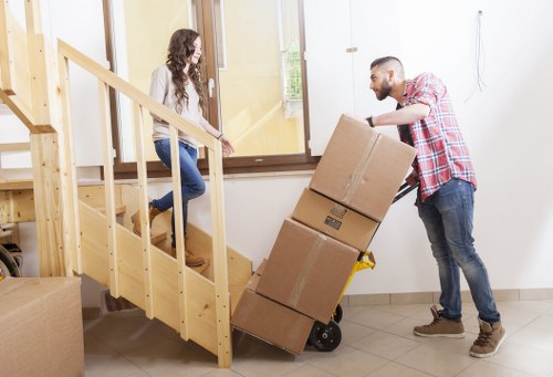 Local Paddington street scene showing access considerations for removals