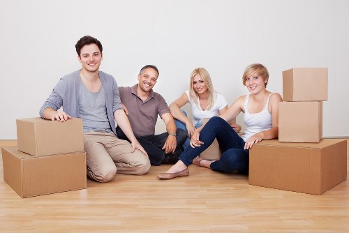 Paddington office move with boxes and furniture prepared for transport